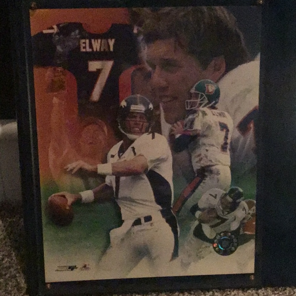 John Elway Photo Plaque Denver Broncos
